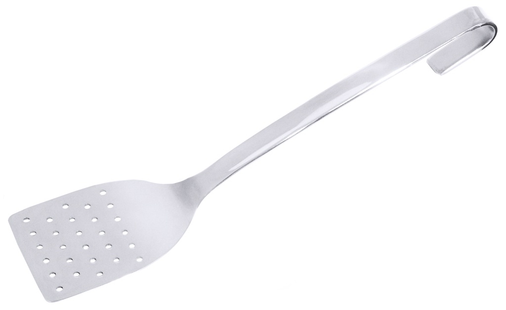 Pfannenschaufel aus Edelstahl mit perforiertem Blatt 3,5mm Lochung