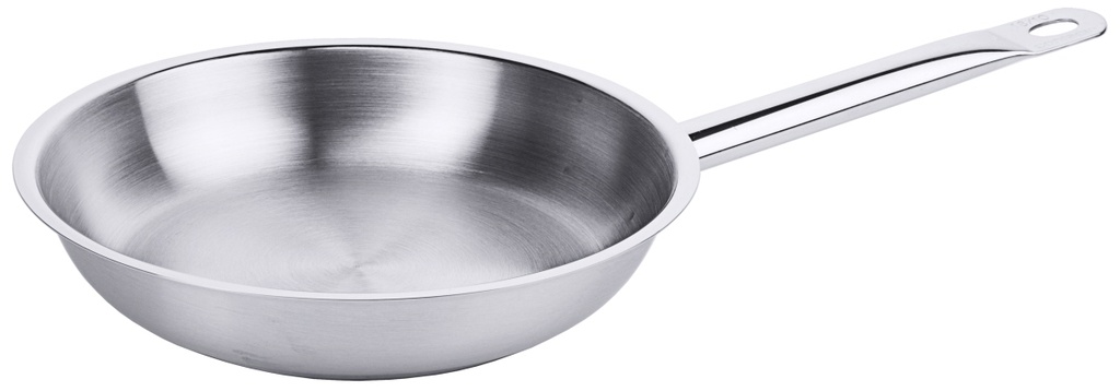 Bratpfannen aus Edelstahl matt poliert 
