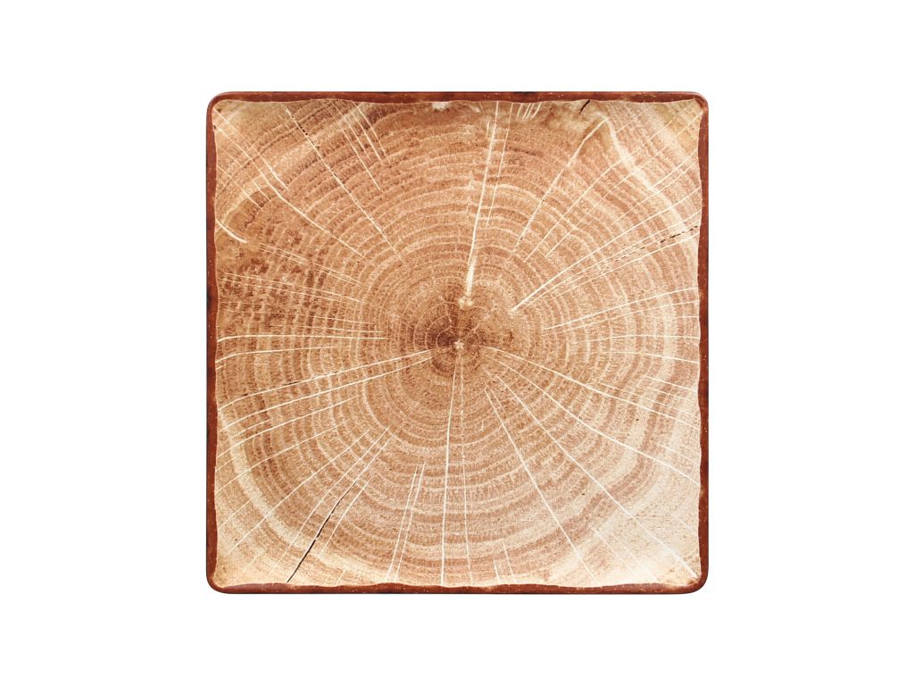 Teller 30,5 x 30,5cm WOODART flach, quadratisch RAK Porzellan