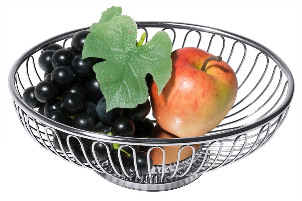 Brot -/ Obstkorb, oval aus Edelstahl 18/10