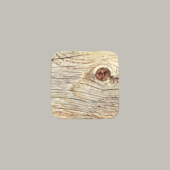Teller WOODSTYLE flach, quadratisch RAK Porzellan