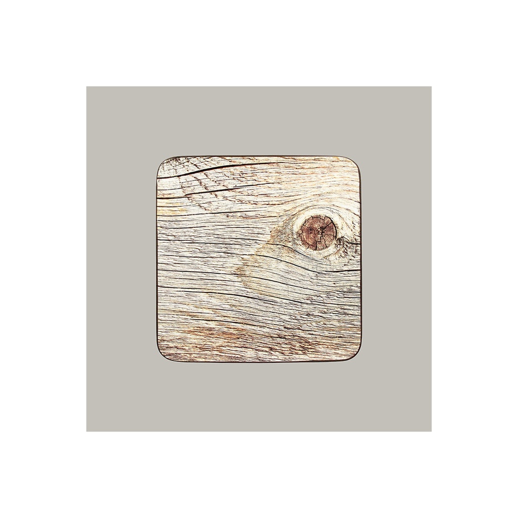 Teller WOODSTYLE flach, quadratisch RAK Porzellan