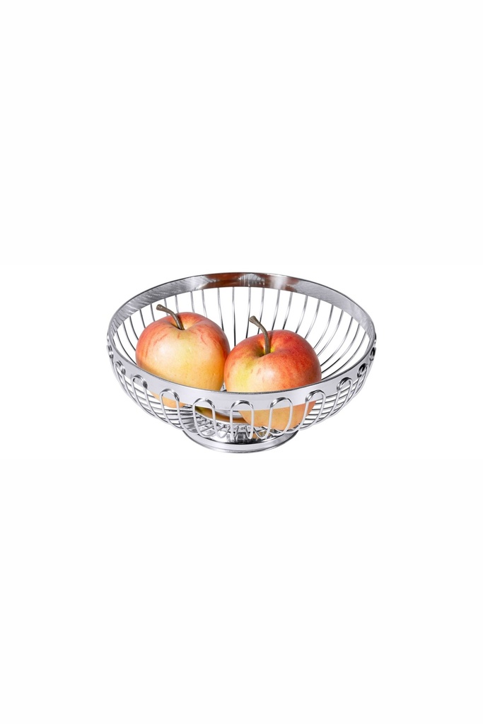 Brot -/ Obstkorb Contacto aus Edelstahl rund mit Flachband