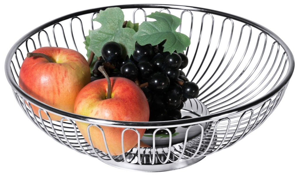 Brot -/ Obstkorb rund aus Edelstahl 18/10
