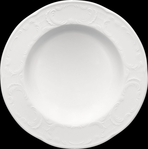 [BAU-6 57 0120 1] Teller MOZART halbtief rund mit Fahne ∅ 20,8cm