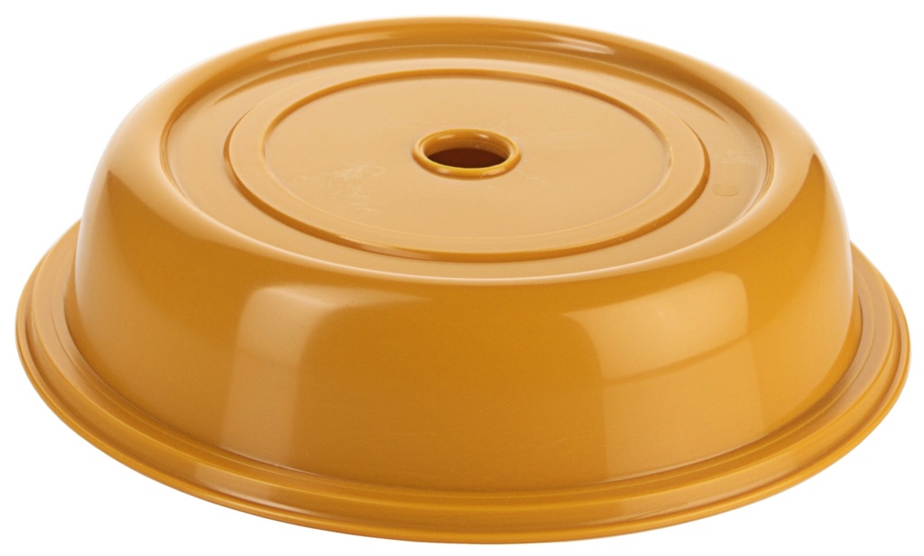 Tellercloche, gelb mit Griffknopf