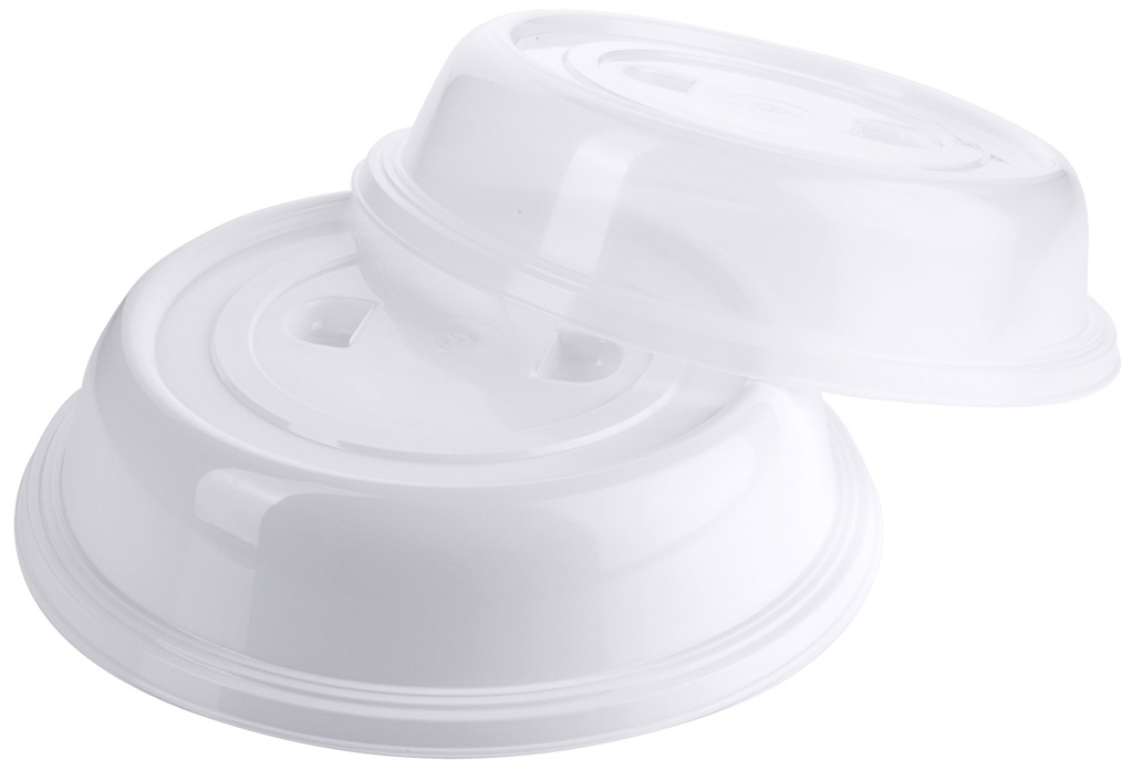 Tellercloche, transparent-weiß geschlossen