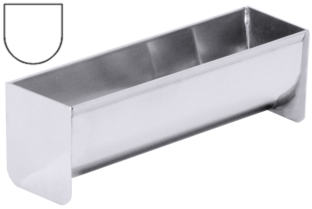 Portionsdachrinne/Terrinenform aus Edelstahl  13,5x4x4,5cm
