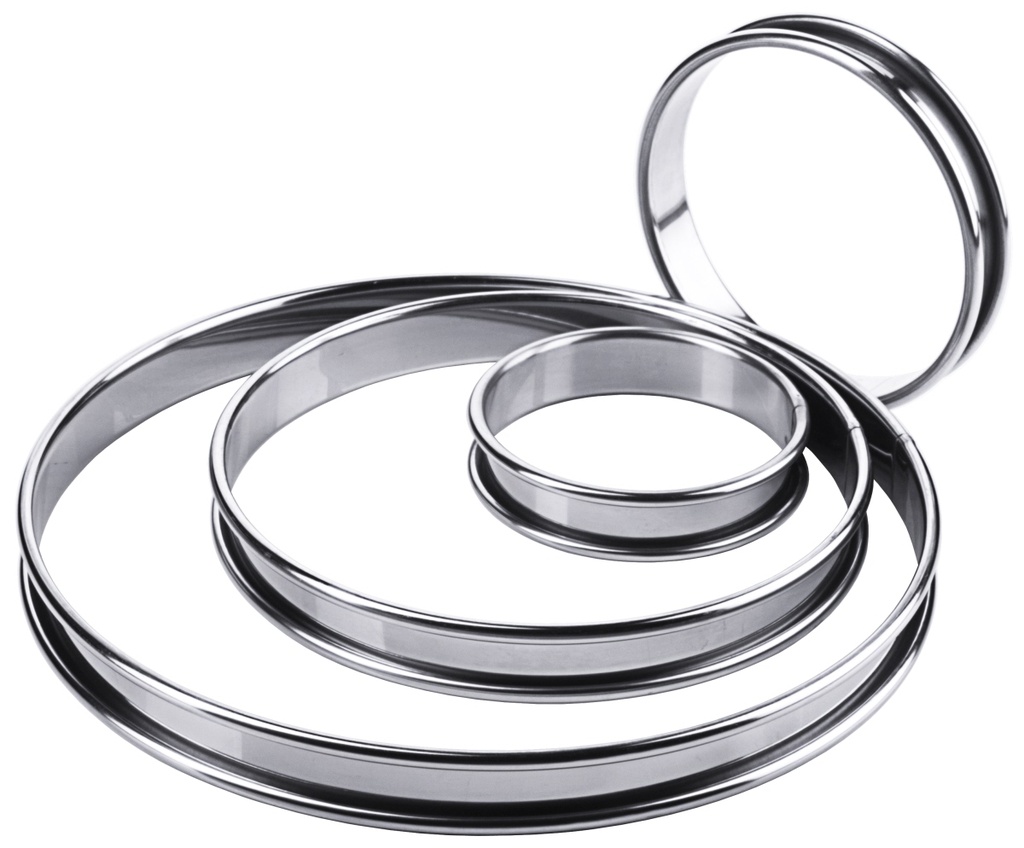 Tortenbodenring flach aus Edelstahl