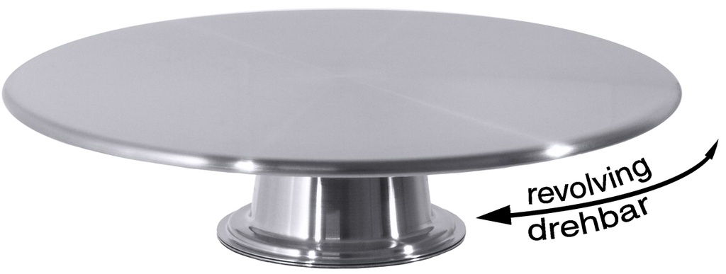 Tortenplatten Contacto drehbar rund aus Edelstahl 