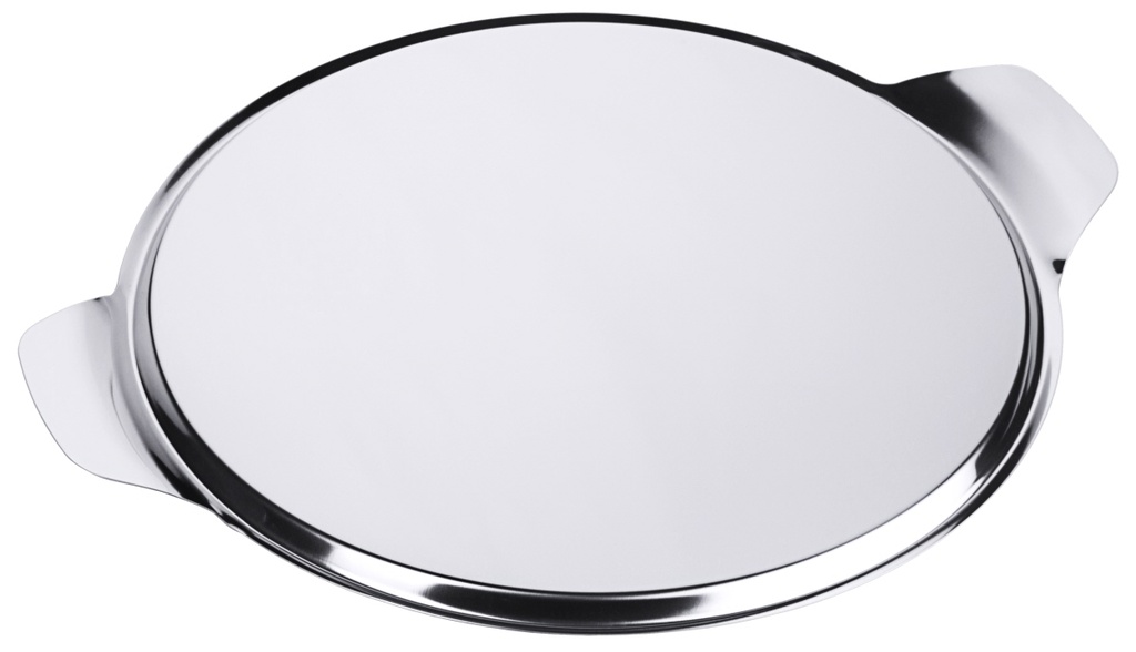 Tortenplatten aus Edelstahl mit zwei Griffen