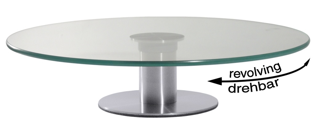 Tortenplatte ∅ 30cm drehbar rund mit Glasplatte