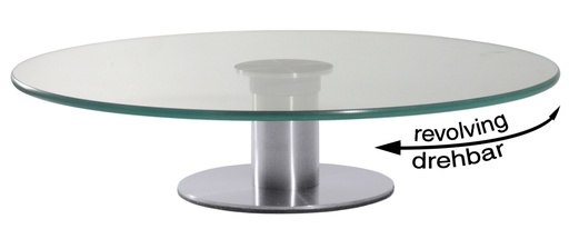 [CTO-787/300] Tortenplatte Contacto ∅ 30cm drehbar rund mit Glasplatte