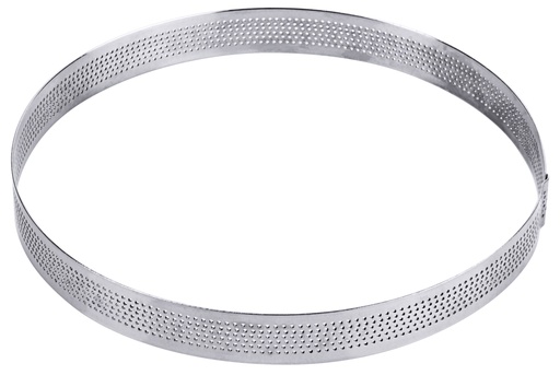 [CTO-676/180] Tortenbodenring Contacto fein perforiert aus Edelstahl  (18cm)