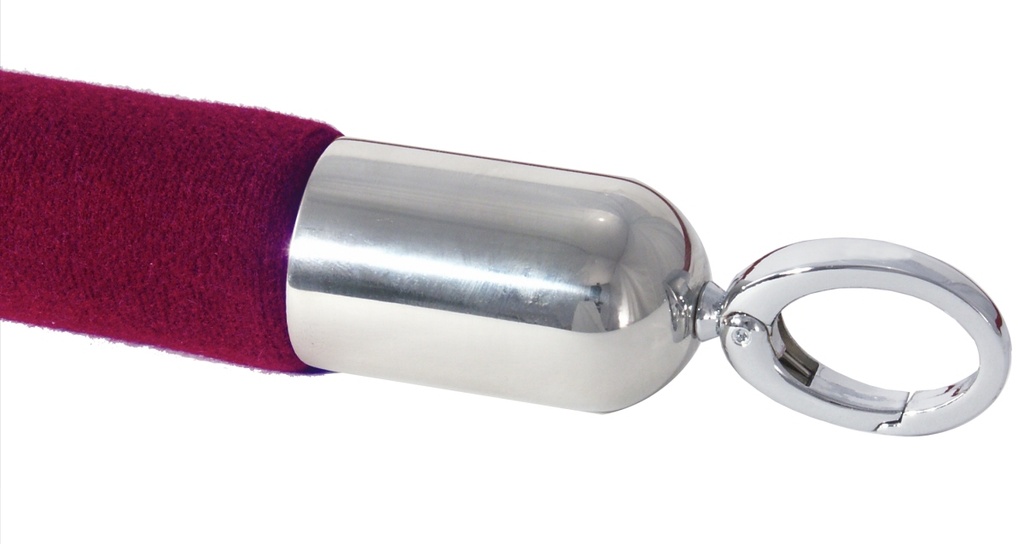 Absperrseil, samtummantelt dunkelrot Länge: 250cm