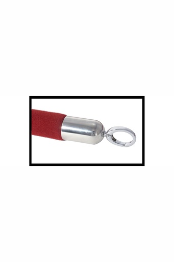 [CTO-1604/250] Absperrseil Contacto 250cm (dunkelrot ) samtummantelt