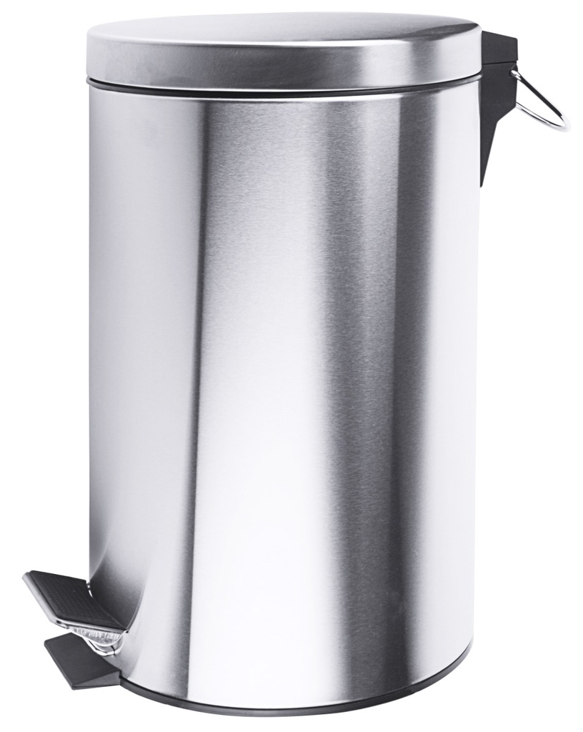 Tretabfallbehälter aus Edelstahl hochglanzpoliert