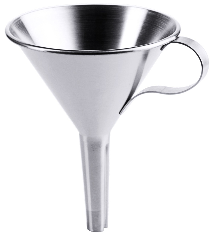 Trichter mit Griff und Seitennut aus Edelstahl 18/10