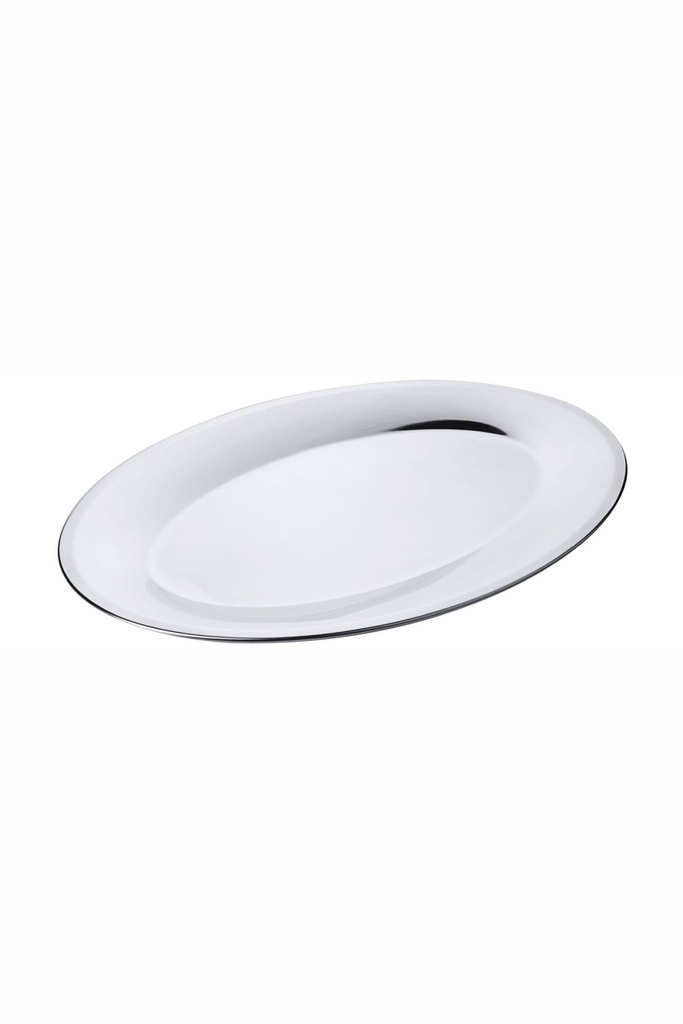 Buffet-Servierplatte Contacto oval aus Edelstahl