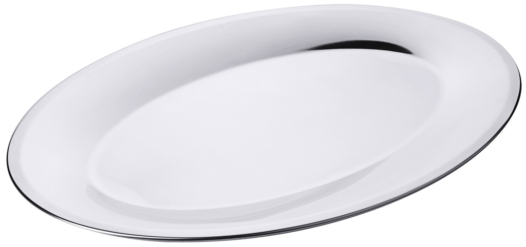 Buffet-Servierplatten oval aus Edelstahl 18/10