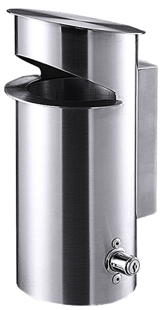 Wandascher (zur Wandmontage) aus Edelstahl rund 