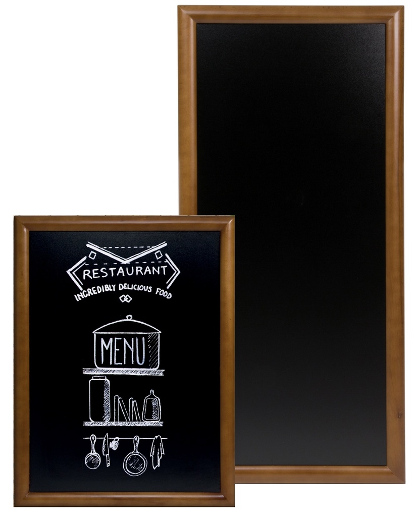 Wandkreidetafel dunkelbraun aus schwarzem PVC Kunststoff