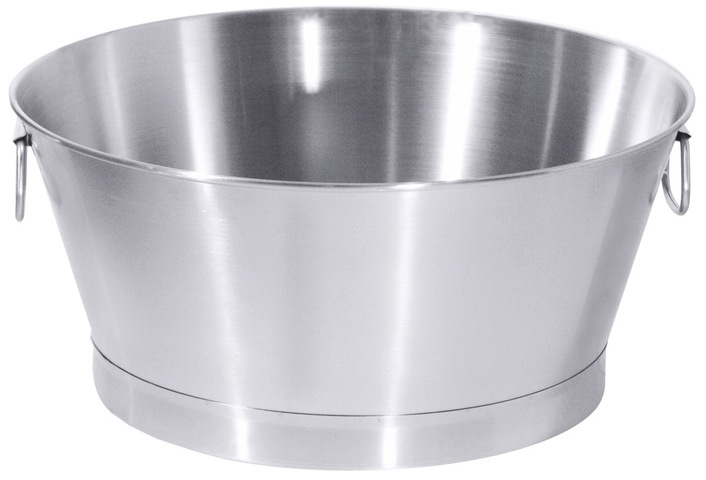 Wanne / Fettschüssel rund aus Edelstahl 18/10