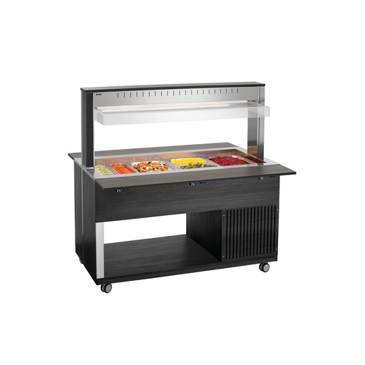 [BAR-125544V2] Buffetwagen K4110-200, kalt Bartscher (1500mm, 1250mm, 1425mm, 0.362kW, 4, 4 x 1/1 GN, anthrazit)