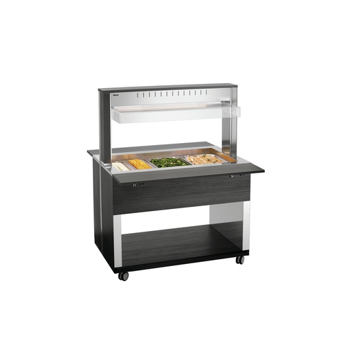 [BAR-125633V2] Buffetwagen W4110-200, warm Bartscher (1170mm, 1510mm, 2.262kW, 3, 3 x 1/1 GN, anthrazit)