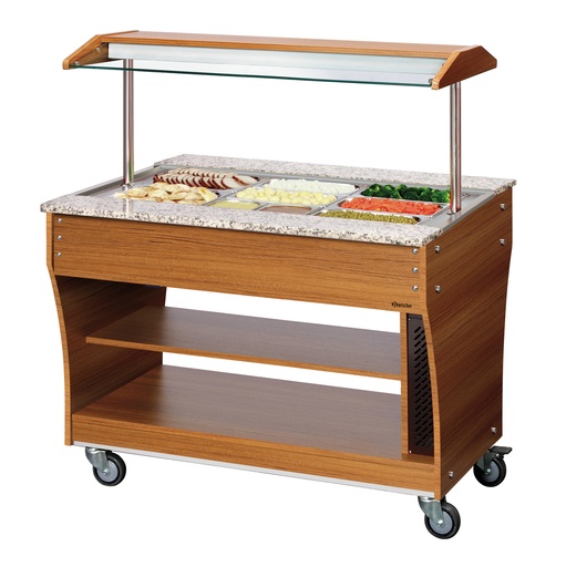 [BAR-125614] Buffetwagen, warm Bartscher (1200mm, 2kW, 3, 1, 3 x 1/1 GN)