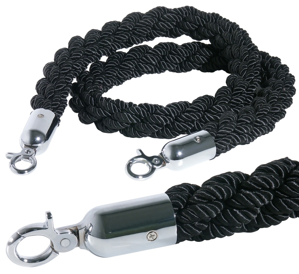 Absperrseil verchromt gewunden, Länge: 150cm