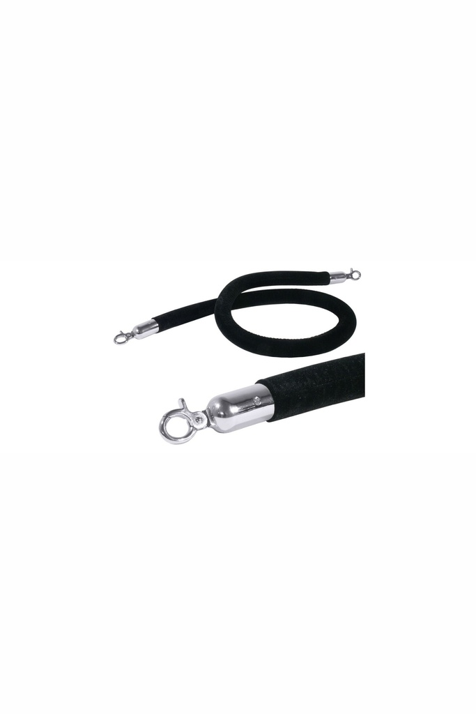 Absperrseil Contacto 150cm (verchromt) samtummantelt
