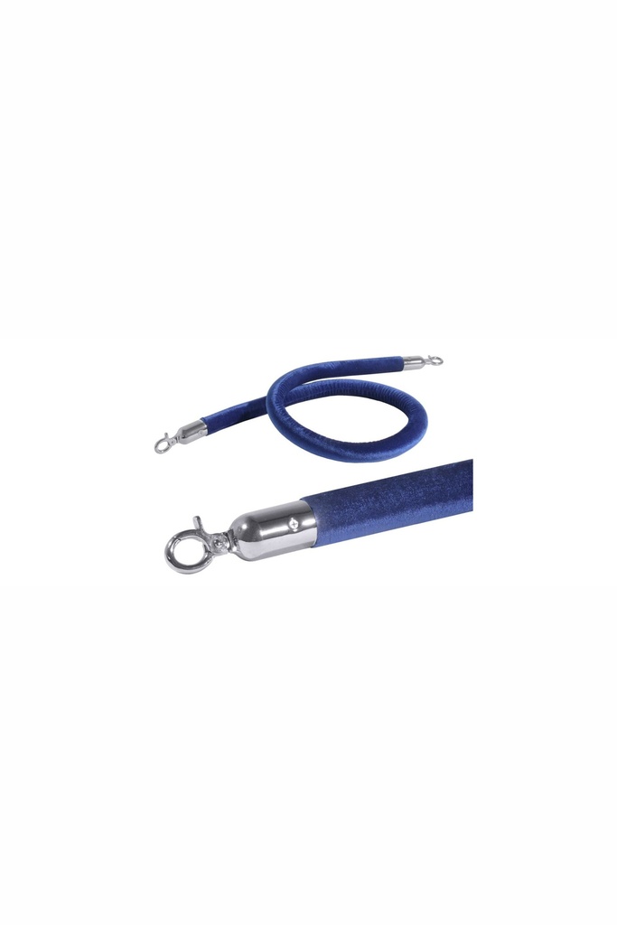 Absperrseil Contacto 150cm (verchromt) samtummantelt