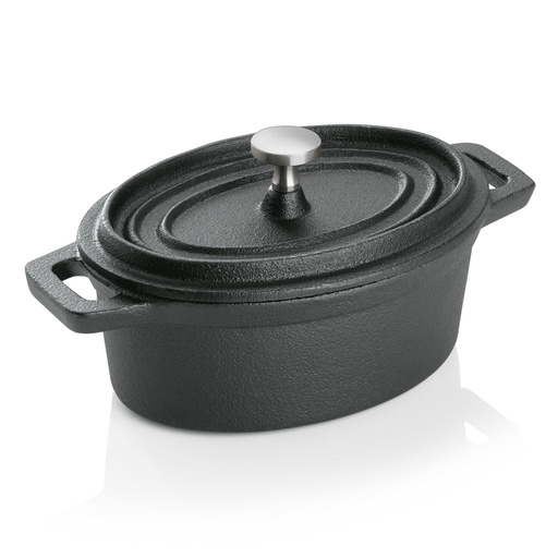 [WAS-3525121] Bratentopf WAS Germany oval aus Gusseisen  (anthrazit)