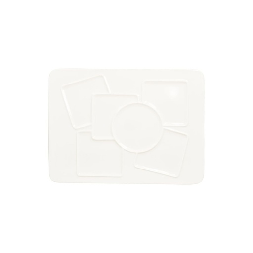 [RAK-CRRP6Z] Teller CREATE rechteckig, mit 6 Zonen RAK Porzellan (white)