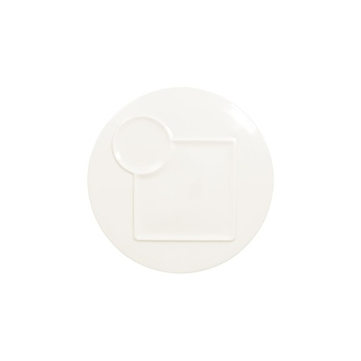 [RAK-CRRP2Z] Teller CREATE rund, mit 2 Zonen RAK Porzellan (white)