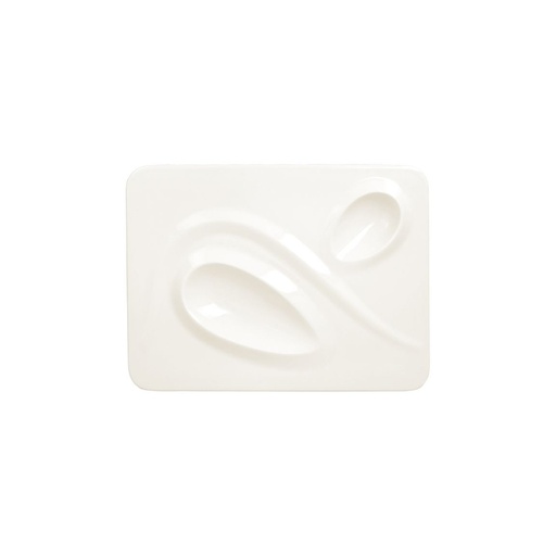 [RAK-CRRP2IN] Teller CREATE rechteckig, mit 2 ovalen Zonen RAK Porzellan (white)