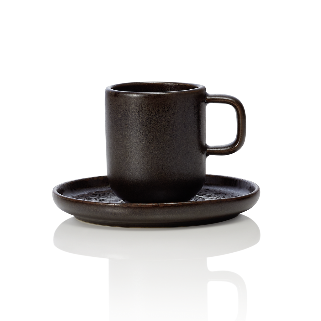 Espresso- und Untertasse ONE METALLIC BROWN, 90ml