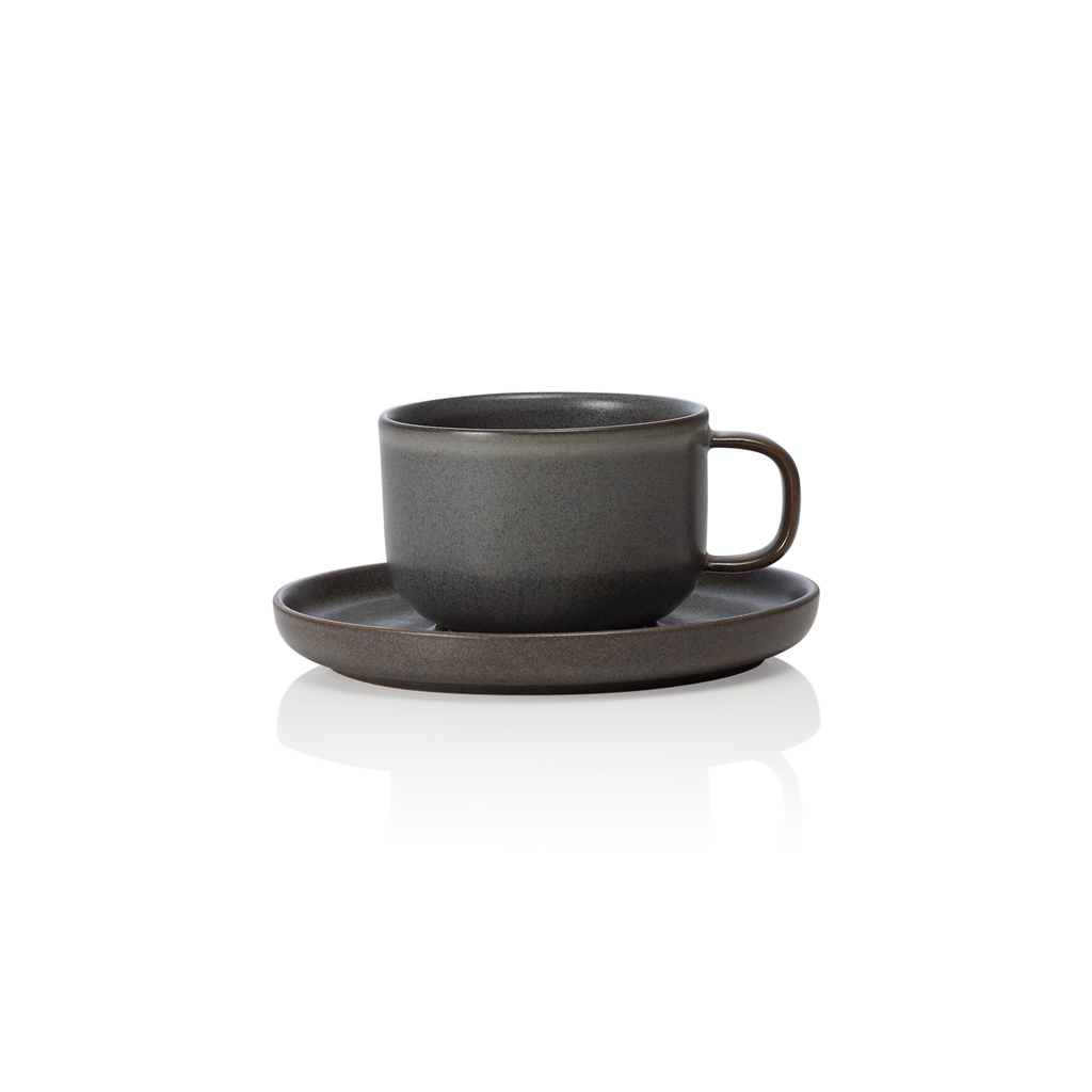 Ober- und Untertasse ONE STONE GREY WAS Germany 220ml