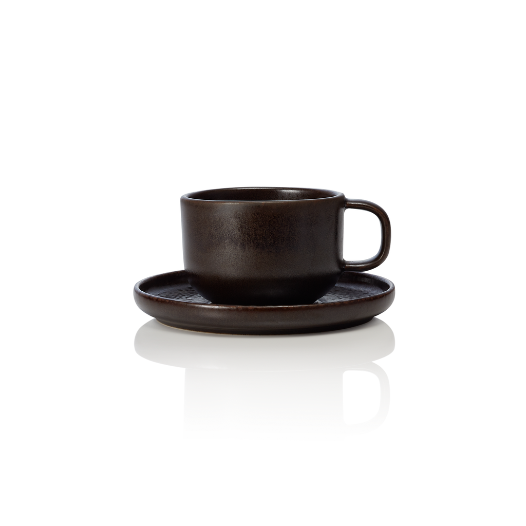 Ober- und Untertasse ONE METALLIC BROWN WAS Germany 220ml