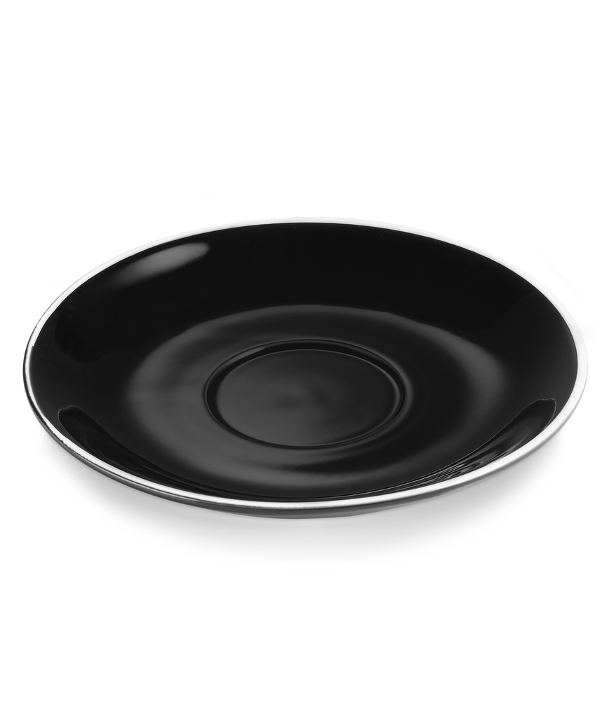 Caffè Latte Untertasse ITALIA BLACK, 17cm