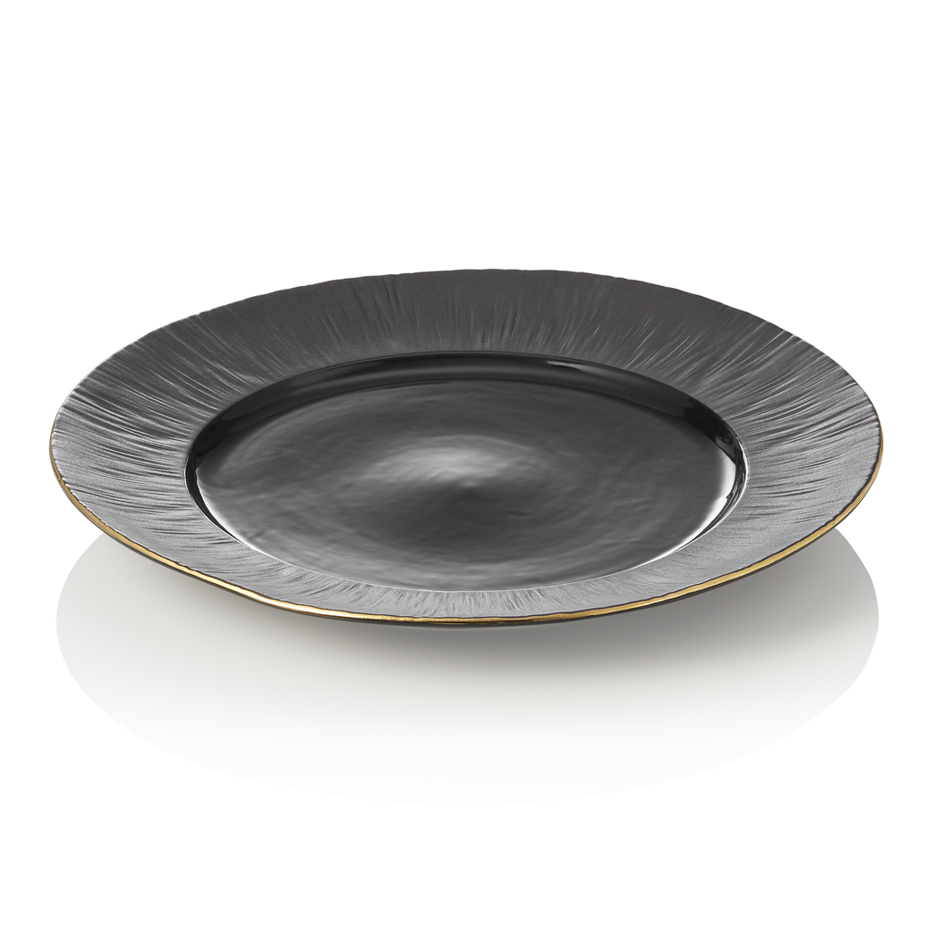 Teller MAYA KURO flach, 30 cm