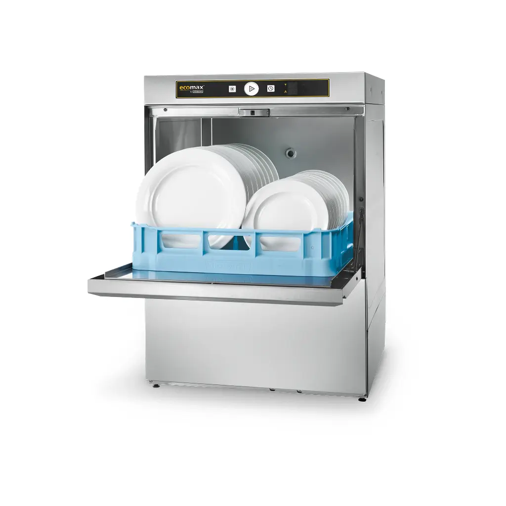 Ecomax by Hobart Geschirrspülmaschine F504S-12C | 500x500 mm | integrierte Enthärtung | Ablaufpumpe