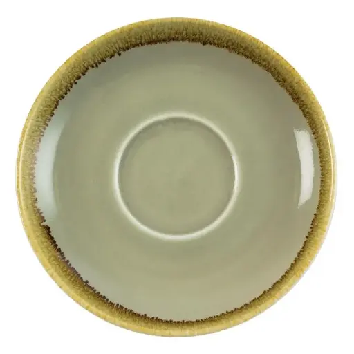 [GAS-GP481] Cappuccino-Untertasse OLYMPIA KILN Gastronoble ∅16cm farbig (moos)