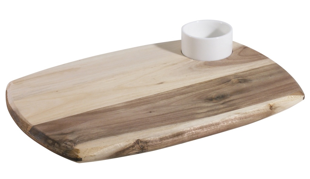 Dipschalen - Set Contacto eckig aus Akazienholz 36x25cm