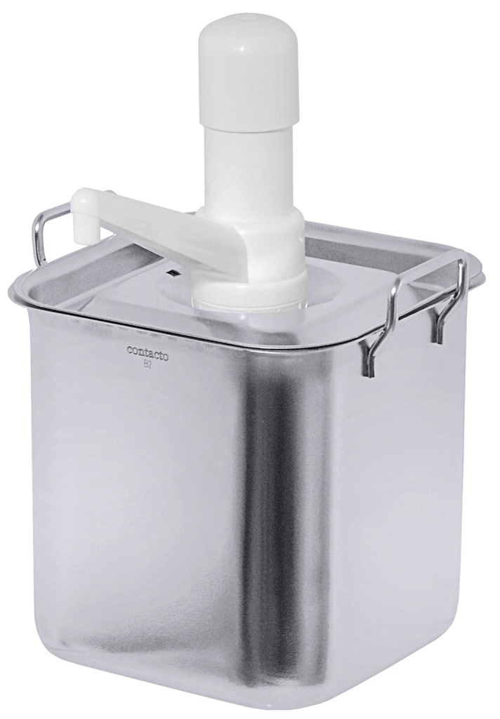 Dispenser aus Edelstahl Contacto kpl. mit Pumpenaufsatz