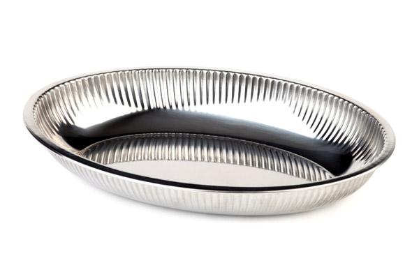 Edelstahlschale APS oval 26,5x 18,5cm