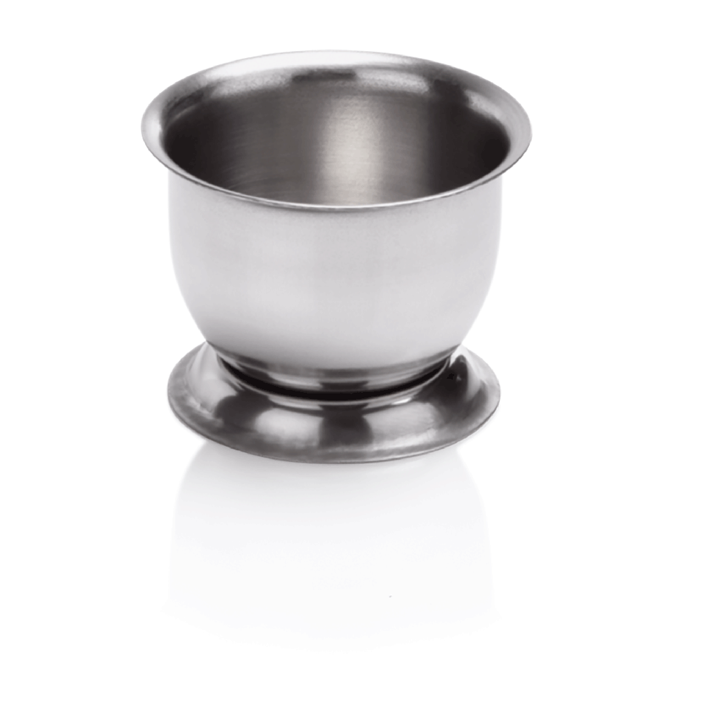 Eierbecher mit Loch aus Chromnickelstahl