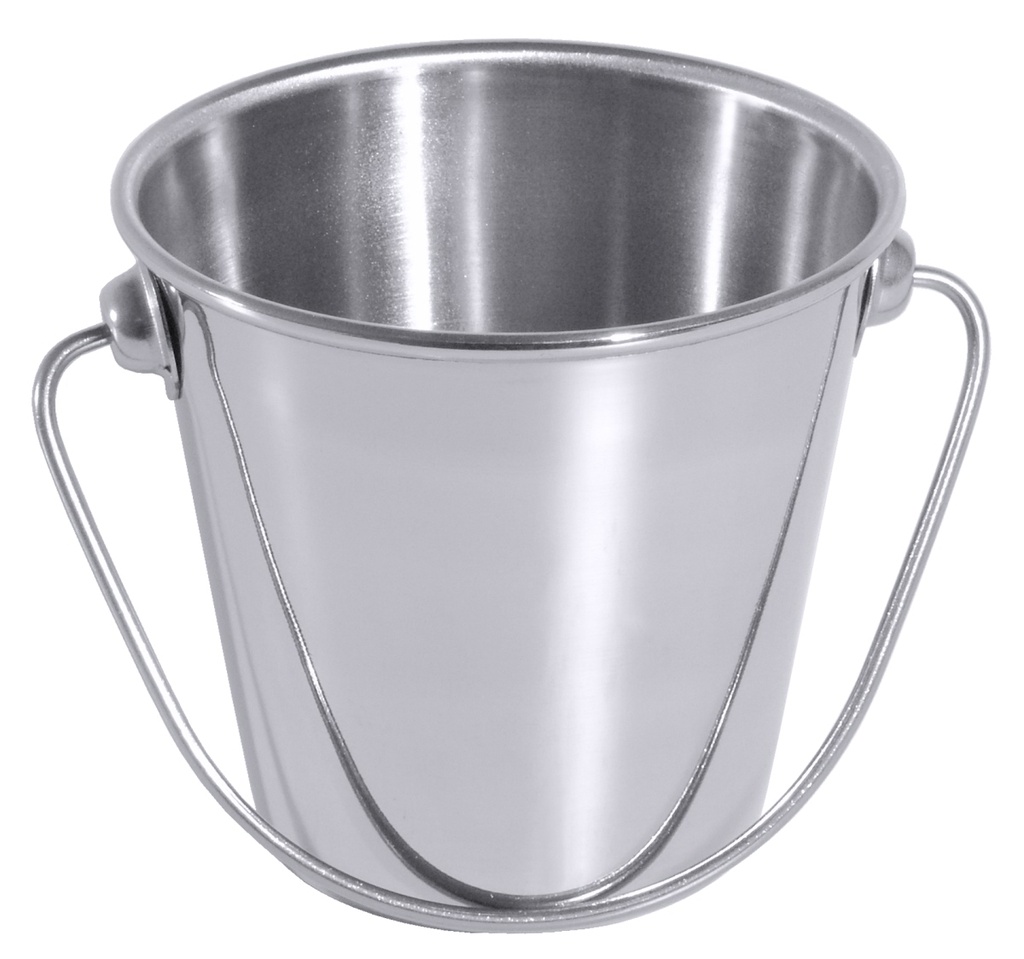 Servier-Eimer ∅ 8,5cm mit Bügel, aus Edelstahl