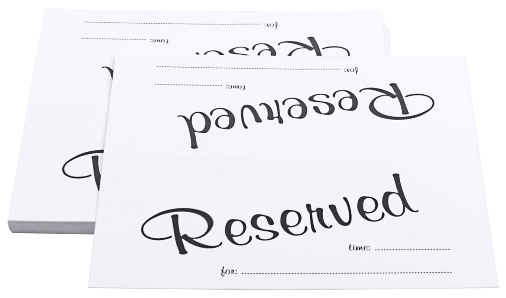 25 Stück Einschubkarten, "Reserved" für 6783/100